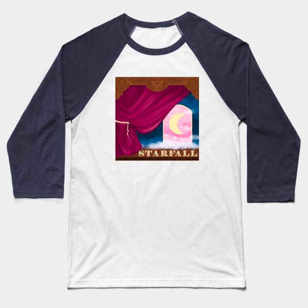 Starfall Cover Baseball T-Shirt by Wizzard Wizzard Productions